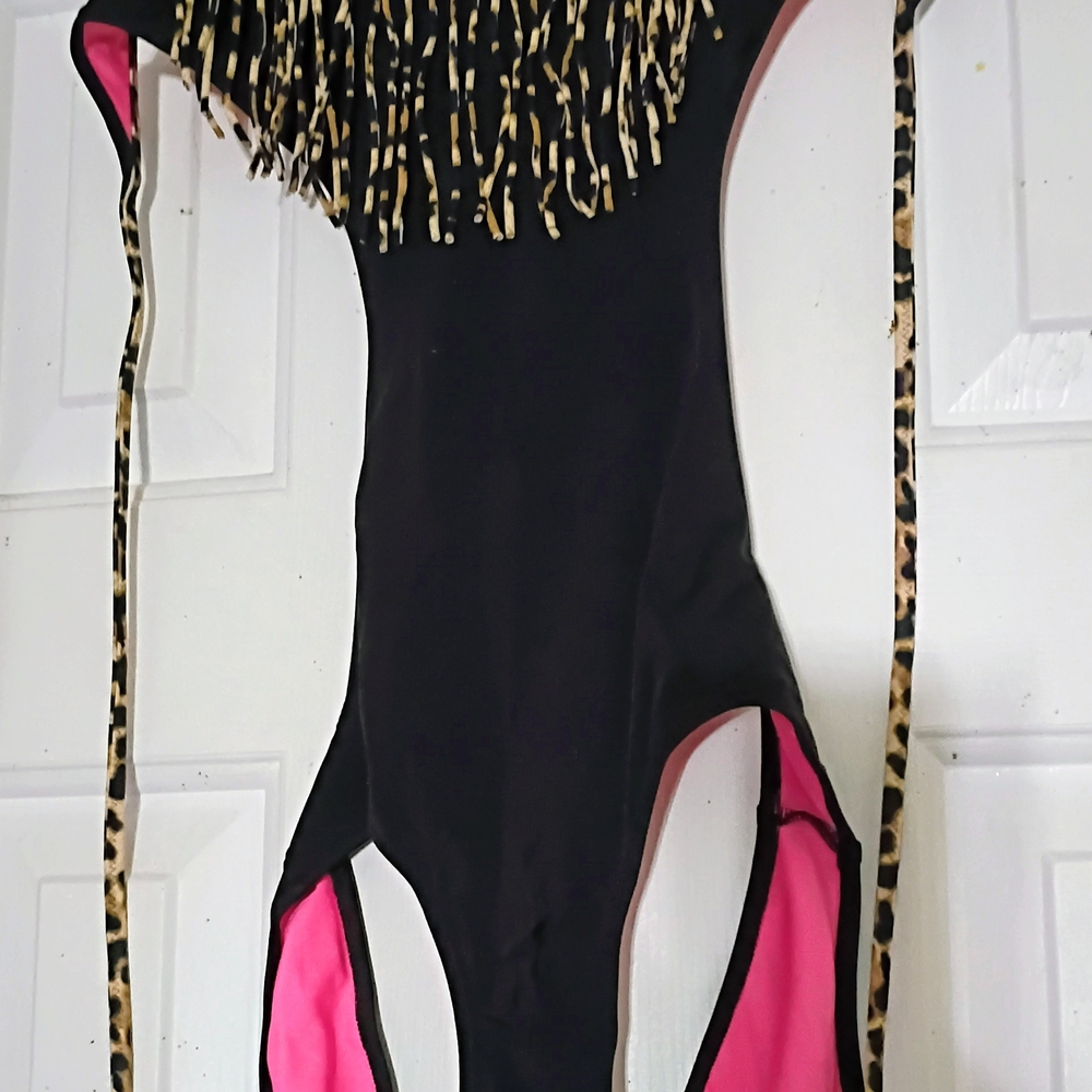 Victoria's Secret Black and Pink One Piece Swimsuit